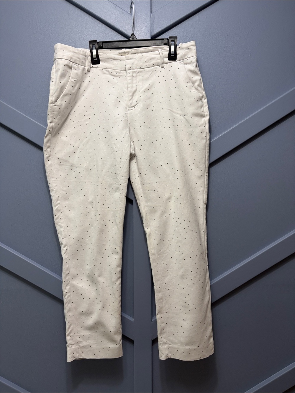 a new day white Cropped Ankle Pants with Subtle Eyelet Detail